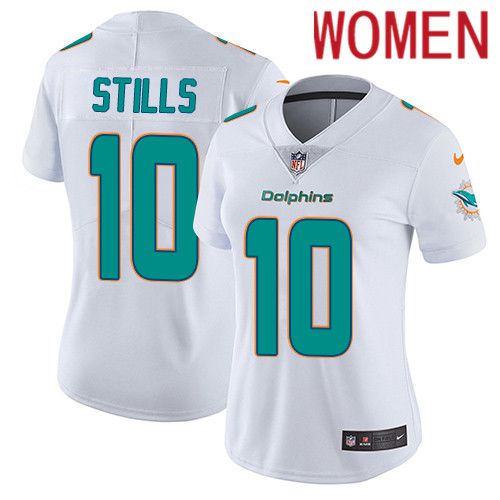 Women Miami Dolphins 10 Kenny Stills Nike White Vapor Limited NFL Jersey